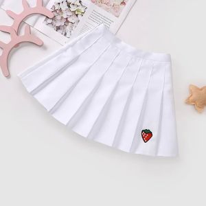 กระโปรงจีบพับพิมพ์ลายสีพื้นลำลองสำหรับผู้หญิง กระโปรงสั้นทรงเอเอวสูง ฤดูร้อน 2023 สไตล์สตรีท กระโปรงสั้นพิมพ์ลายสีพื้น