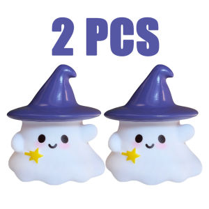 Bandai | Halloween Cartoon Ghost & Pumpkin LED Night Light Mini Lamp Anime Figurine Ornament Bedroom Decor Light Creative Gift