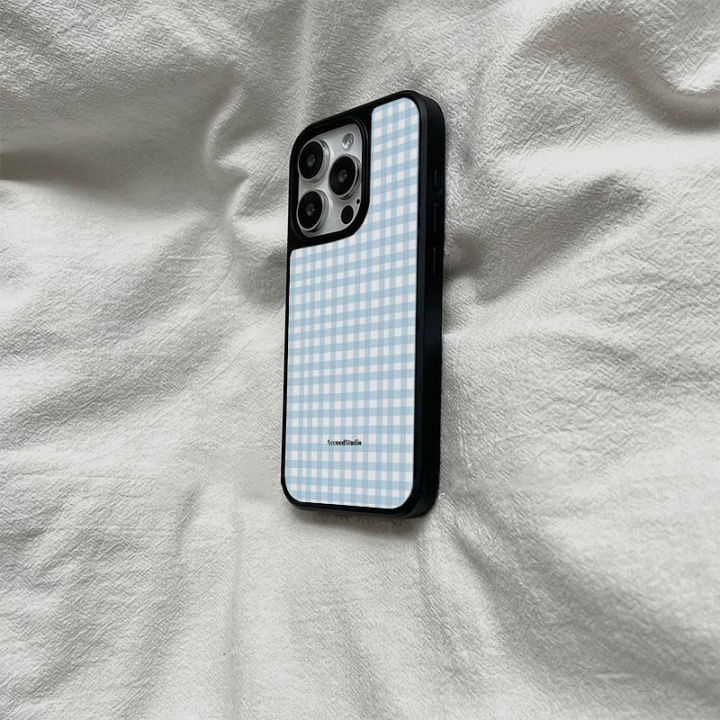001%20%7C%20Delicate%20Blue%20Plaid%20Silicone%20Phone%20Case%20for%20iPhone%2011-17%20Series%20-%20Image%203