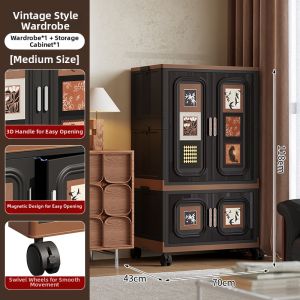 Multi-layer Foldable Storage Cabinet