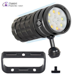 High-Intensity Dive Flashlight XHP50 Approximate Large Power Super Bright Underwater 80m Waterproof Photography Diving Light Camera Video Handheld