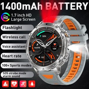 LIGE | 1400mAh Big Battery Smart Watch 2026 New 1.7"HD Screen All Metal Body Bluetooth Call Waterproof Outdoor Sport Smartwatch Men