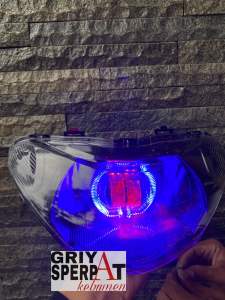 LAMPU DEPAN MIO SMILE MIO NEW BILED PROJIE LED 2 LENSA