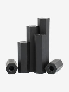 M2m2.5m3m4 Black Double-Pass Nylon Hexagon Prism Insulation Column Plastic Support Column PC Board Spacer Stud