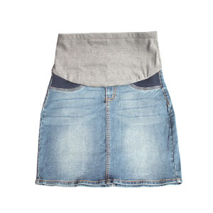 Fresh Western Style Maternity Skirt Summer Maternity Skirt plus Size Pregnant Women Denim Skirt Maternity Clothes
