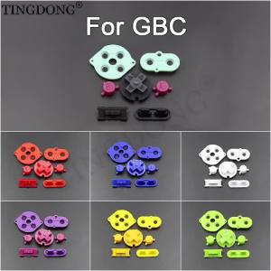 For GBC Full Button Replacement Kit A B Buttons With Conductive Rubber Pads Multi Colors
