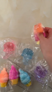 JJT Stress Relief Jellyfish Squishy Toy with Glitter Effect - Soft TPR Squeeze Play for Kids and Adults