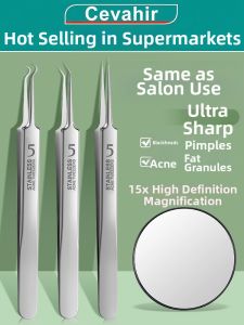 plys | Ultra-Fine Blackhead Removal Cell Clamp Beauty Salon Professional Pimple Needle Clamp Acne Tool Magnifying Glass for Spot Treatment
