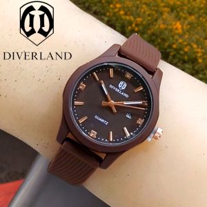 PROMOSI TERMURAH / JAM TANGAN WANITA FASHION KOREA / JAM TANGAN WANITA TAHAN AIR / JAM TANGAN KASUAL WANITA / JAM TANGAN WANITA ORIGINAL / JAM TANGAN DIVERLAND DDL01 TALI RUBBER TANGGAL AKTIF