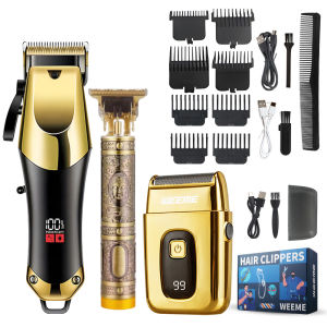 USB Rechargeable Mens Hair 3-piece oil head and electric Trimmer suitable for home use shaved hair salon boyfriend gifts