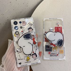 Snoopy Cute Cartoon With Stands Shockproof Cases for Samsung S25Ultra S23Ultra S22Ultra S24Ultra S25Plus S24Plus S23Plus S22Plus Note20 Note10 S25Edge S25FE S21FE S20FE S23E S24FE A17 A07 A56 A36 A26 A16 A06 A55 A35 A15 A05s A54 A34 A24 A14