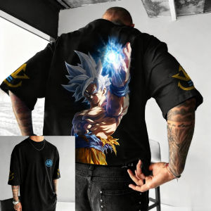 Oversized Vintage Mens T-shirt Dragon Ball Goku Streetwear Women Short Sleeved Graphic Tee Anime Print Summer Trend Y2k Clothes