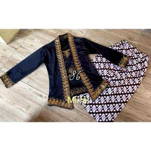 Setelan bludru korneli anak paudTKsd (rok+baju)