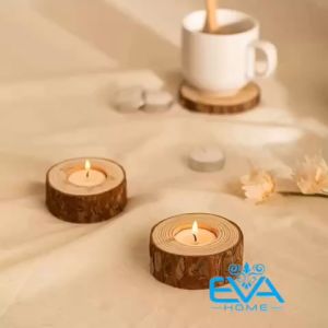 Giá Đỡ Nến Bằng gỗ 3 cm Độc Đáo Trang Trí Nhà Cửa / Tiệc Cưới. Đế Nến Gỗ Đế Nến Tealight Decor Chụp Ảnh Lãng Mạn