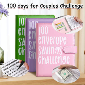 100 Days Envelope Challenge Binder A5 Money Savings Notebook Challenge Cash Saving Organier