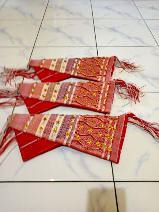 bulang simalungun merah tenun payet cantik | Lazada Indonesia