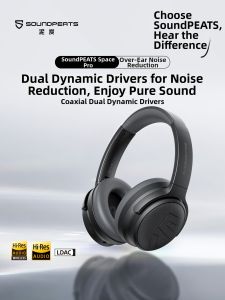 SoundPEATS | High-Quality Long-Lasting Over-Ear Bluetooth Headphones with Dual Gold Certification and Coaxial Dual Dynamic Drivers