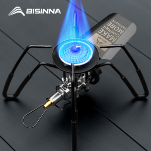 BISINNA Portable Camping Spider Stove 3300W High-power Folding Lightweight Gas Burner for Outdoor Hiking Picnic Barbecue