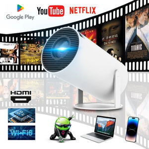 Portabel Mini HY300 Proyektor Bluetooth Proyektor 2.4+5G Wifi 6 Smart LCD TV 180 Lumens Multifungsi Box 8000 Projector 4K Ultra HDMI 1080p