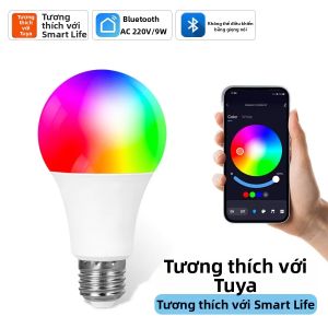 Ứng Dụng Smart Life Tuya Bluetooth Bóng Đèn LED E27 Chiếu Sáng Xung Quanh Có Thể Điều Chỉnh Độ Sáng 9W 15W 18W 110V 220V Có Chức Năng Hẹn Giờ