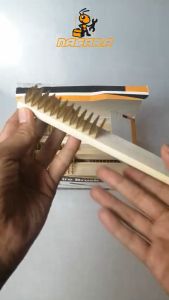 Nasara Copper Wire Brush With Wooden Handle Metal High-Density Steel Wire Brush Cleaning Scrub / Berus Dawai Tembaga / 木柄铜丝刷