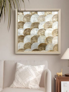 YASISHA | Handmade 3D Shell Decor Art for Modern Luxury Living Room