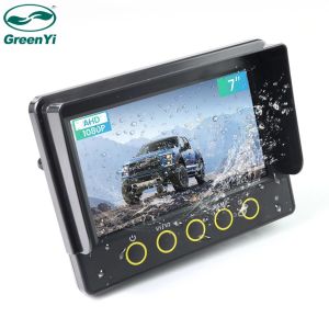 Màn Hình Ô Tô GreenYi 7 Inch Chống Nước IP68 Hỗ Trợ 2 Kênh AHD1080 Màn Hình IPS Dành Cho SUV Xe Bán Tải Xe Buýt Xe RV Xe Van Màn Hình Gắn Trong Xe