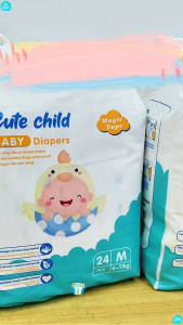 Cute Child 48Pcs Taped Baby Diapers NB S M L XL Breathable Comfortable Disposable Nappies for Newborn to Toddler