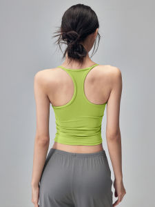 Fitness Girls Yoga Vest with Chest Pad Beautiful Back Sports Bra Top No Sleeve Quick Dry Pilates Top New Arrival Summer 2025