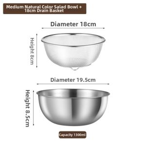 Stainless Steel Food Grade Double Layer Drain Basket