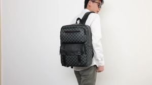 Tas Ransel Pria Hitam GLD031B5 GLADIO: Kenric Kulit Anti Air Travel Backpack Terbaru