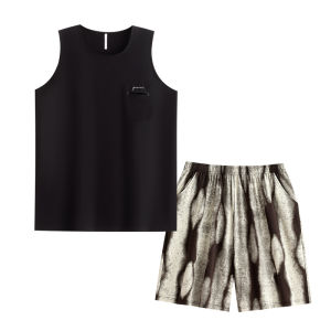 yuenei | Mens Summer Modal Sleeveless Nightgown Shorts Home Clothes High-End Sensation Wearable Outdoor Comfortable Lightweight Breathable