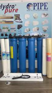 Hydropure 2/3/4 Stage 20 Inch Deep Well Water Filter Housing Complete Set WITH FILTER FOR EACH STAGE