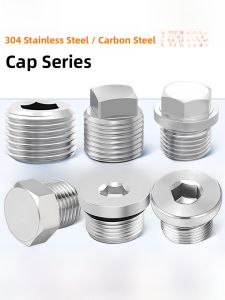 304 Stainless Steel Hexagonal Flange Plug Screw Thread Tube Block Screw 1 Part 2 Parts 4 Parts M8 M10 M20 Inner Hexagonal