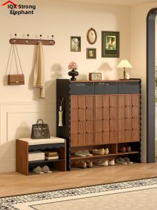 QIANGXIANG | Multi-functional Entry Shoe Storage Bench Cabinet