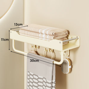 ชั้นวางของติดผนังห้องน้ำ ชั้นวางของอ่างล้างหน้า ไม่ต้องเจาะผนัง ชั้นวางอเนกประสงค์ในห้องน้ำ อุปกรณ์เสริมในบ้าน