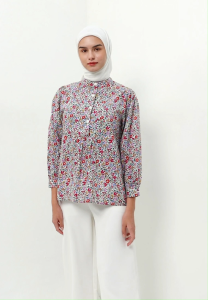 MFMW Shaira Atasan Blouse Multicolor Motif Bunga
