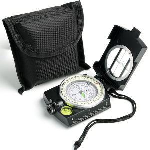 Professional Military Compass - Waterproof Tactical Survival Compass with Storage Pouch for Hiking Orienteering & Map Reading