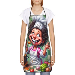 Funny Baking Grandma Apron Adult Kitchen Work Apron Unise