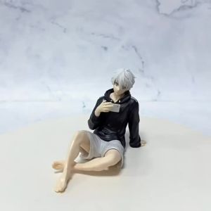 Bandai | 9cm Cute Anime Blue Lock Nagi Seishiro Two Colors Sitting Pvc Action Figures Collectible Table Ornament Kids Birthday Gift Toys