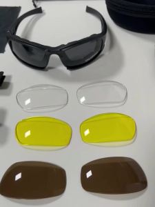 4 Ống Kính Kính Chiến Thuật Phân Cực Chống Gió Chống Bụi Bảo Vệ Tia UV Kính An Toàn Cho Thể Thao Ngoài Trời Leo Núi Đi Xe Đạp Câu Cá