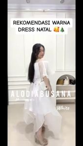 Dress Tigris Organza Dress Natal Gaun Pesta Wanita Dress kondangan Bisa Cod