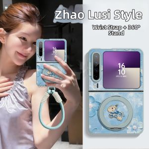 GGUU | Rotating Stand Folding Screen Protective Case For Huawei PuraX with Wristband Blue Leather