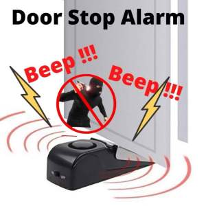 PORTABLE DOOR STOP ALARM HOME AND TRAVEL ANTI-THEFT SAFETY Penggera pintu anti-kecurian bunyi kuat halang keselamatan rumah