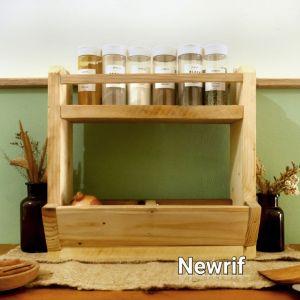 Rak Bumbu 2 Hambal Rak Kosmetik Serbaguna 2 Susun Rak Dinding Minimalis Estetik