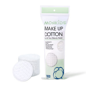 100pcs soft and breathable circular makeup remover pads double-sided pearl textured cotton pads used for daily facial cleaning