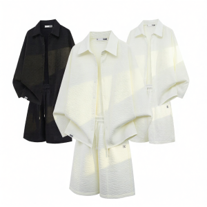 izzue | Cooling Summer Fashionable Two Piece Set Black