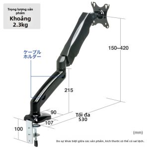 Sanwa Supply | Tay Đỡ Màn Hình Điều Chỉnh Được & Nâng Cao Hỗ Trợ Hai Màn Hình