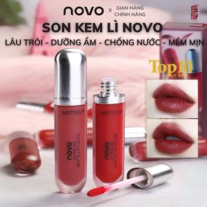 Son Kem NOVO Nâu Đỏ Gạch Son Lì Không Trôi Chính Hãng Mềm Mịn Dưỡng Ẩm Chống Nước Khô Môi