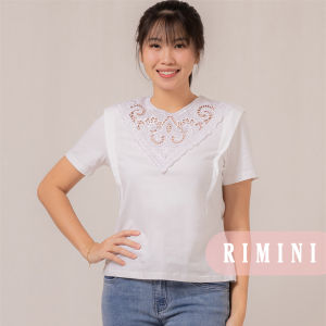 RIMINI - Atasan Remaja Kaos Casual Brukat Lengan Pendek Jumbo - Marla Top 85766